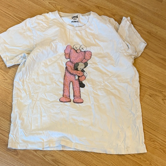 🪐KAWS Pink and White Graphic Tee - Picture 3 of 3